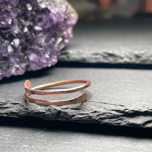 Artisan Adjustable Copper Wrap Ring - Picture 5 of 13